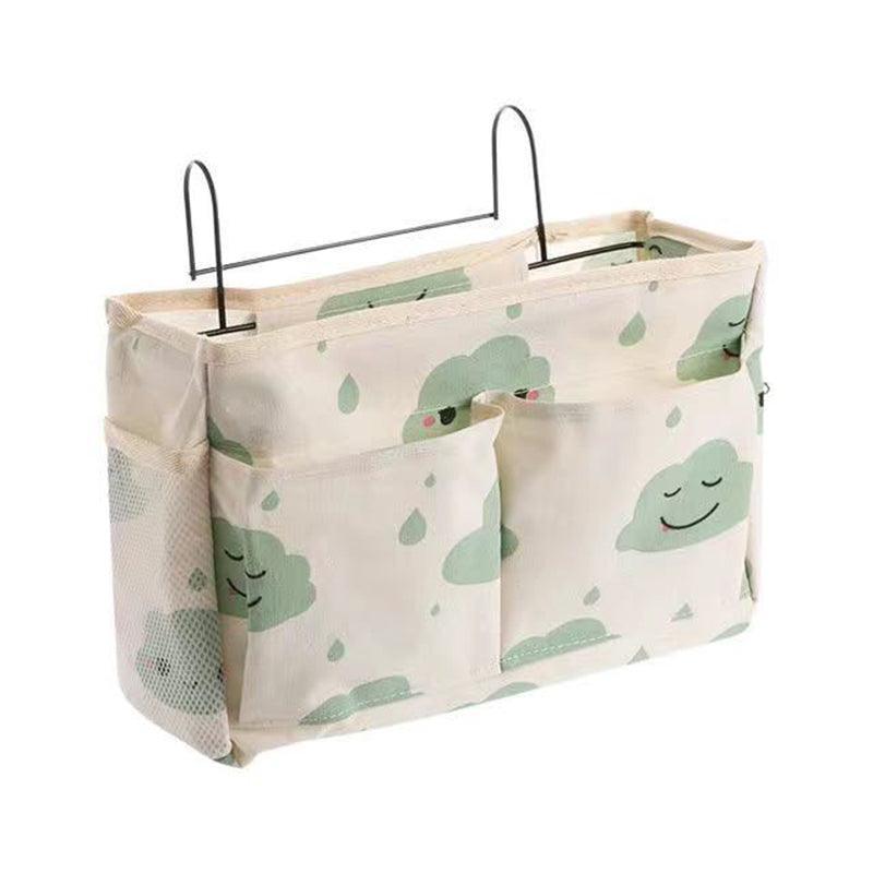 Hanging Bedside Storage Caddy with Pockets for Bunk Bed Dorm Couch Organizing - Grey