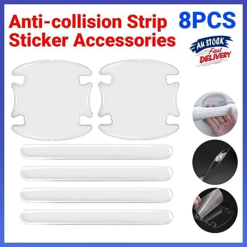 Car Door Handle Scratch Protector Clear Anti-Collision Strip Sticker Accessories