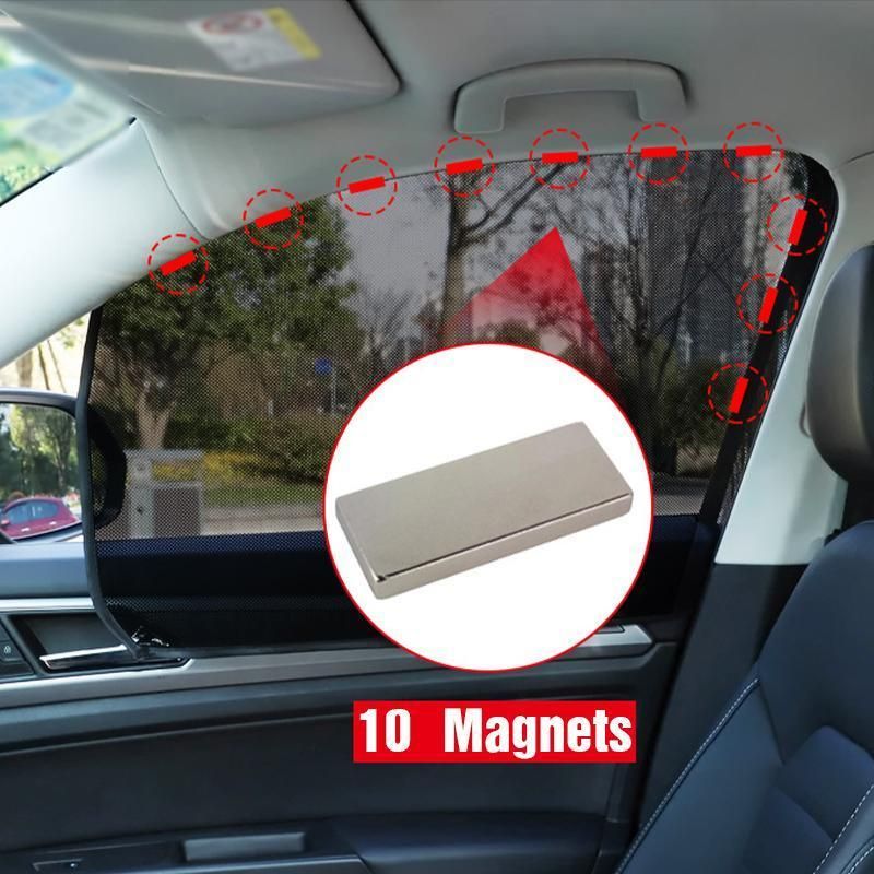 Car Sun Shade with Built-in Metal Attachment for Side Window UV Protection