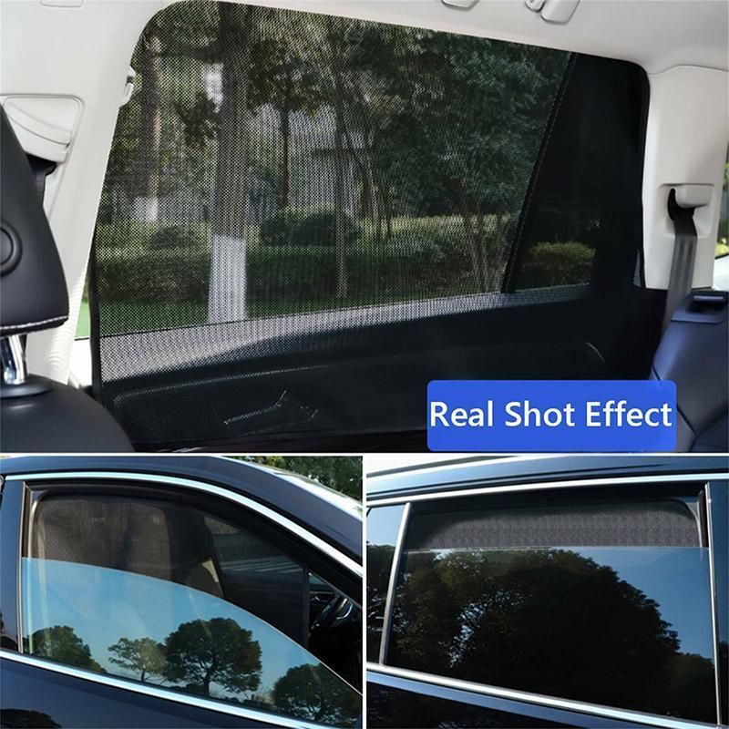 Car Sun Shade with Built-in Metal Attachment for Side Window UV Protection