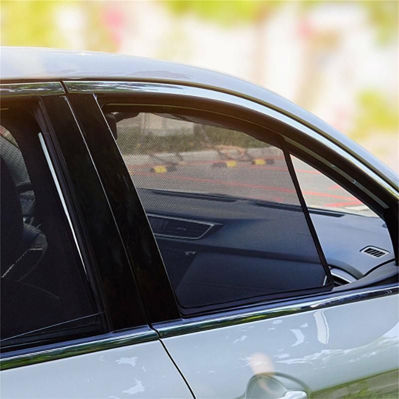 Car Sun Shade with Built-in Metal Attachment for Side Window UV Protection