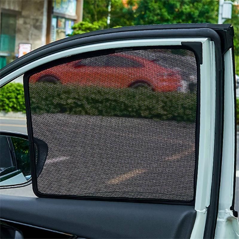 Car Sun Shade with Built-in Metal Attachment for Side Window UV Protection