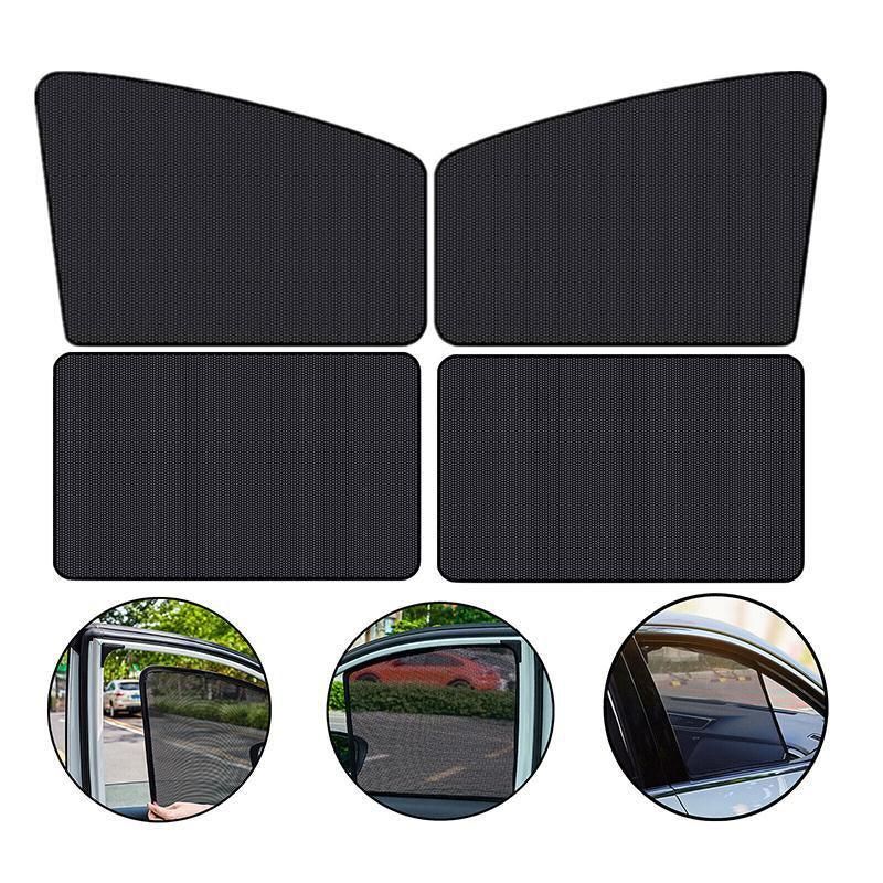 Car Sun Shade with Built-in Metal Attachment for Side Window UV Protection