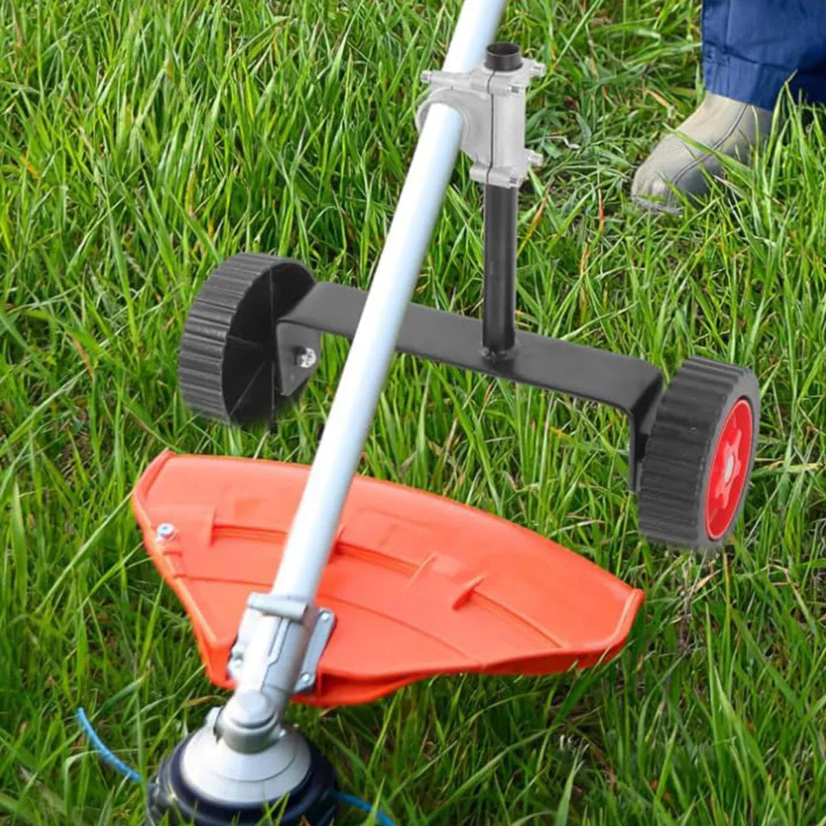 3PCS Mower Support Frame Portable Hand Bracket with Wheel Garden Tool Accessory