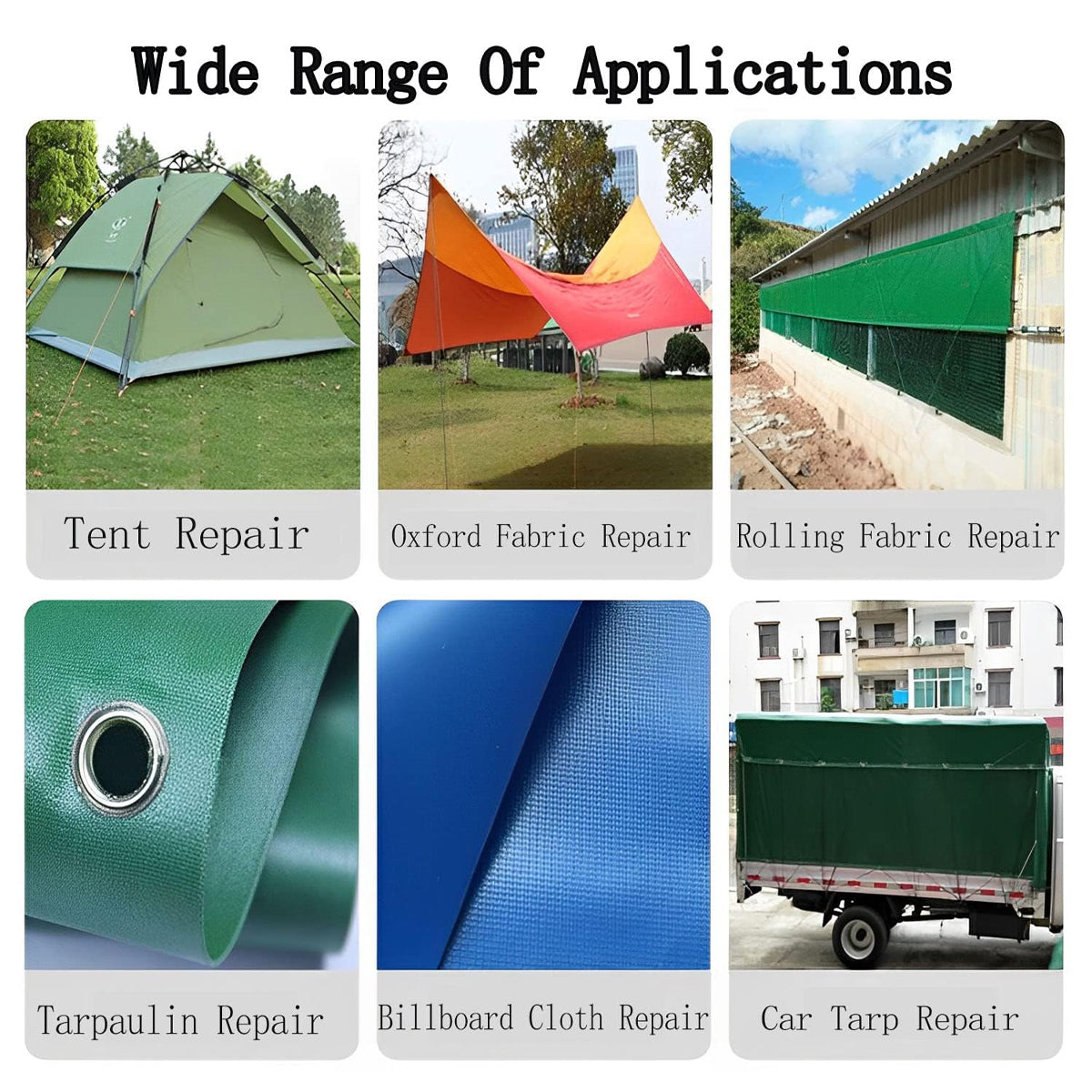 High Adhesive Tarpaulin Repair Tape Tent Awning Fix Patch Waterproof Universal - White - 8cm x 7.5m