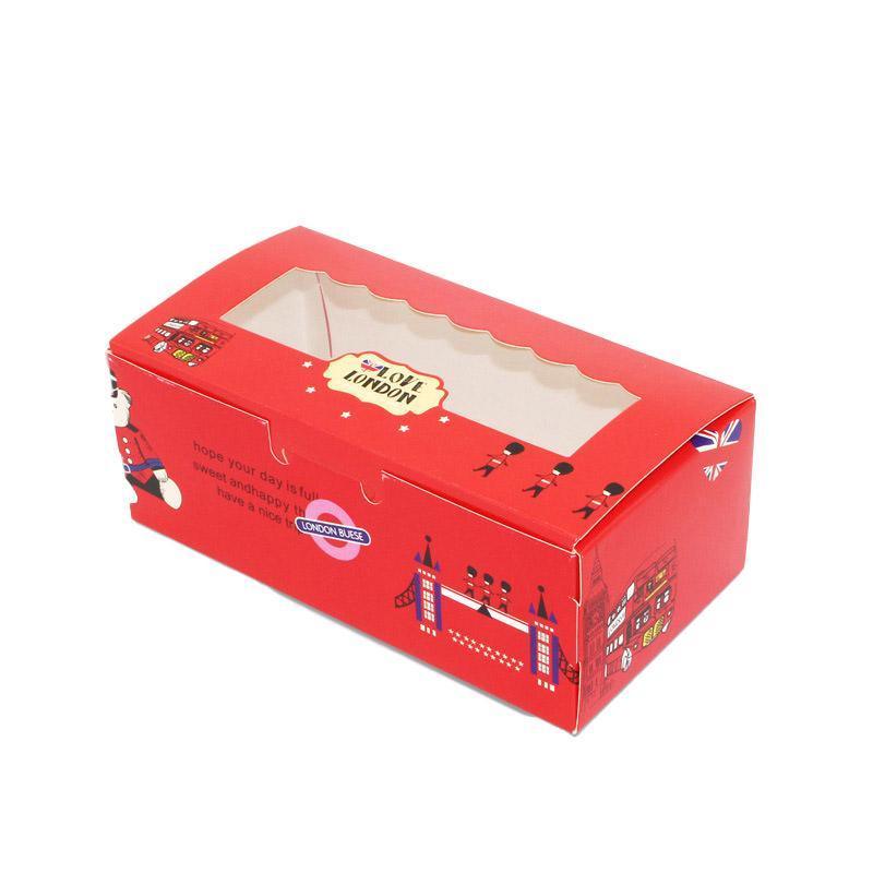 50PCS Set of 2 Premium Cake Packaging Boxes Clear Window Food Grade Cardboard - Marble-50pcs