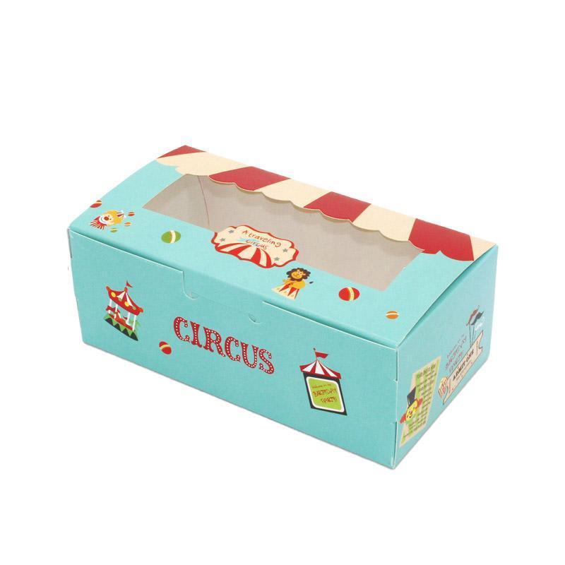 50PCS Set of 2 Premium Cake Packaging Boxes Clear Window Food Grade Cardboard - Marble-50pcs