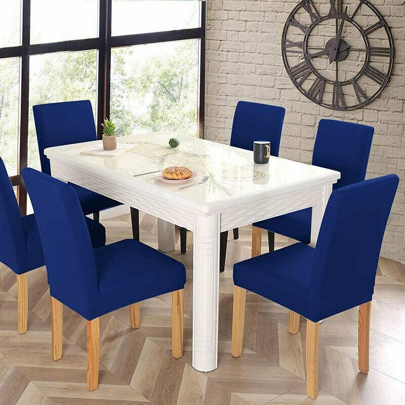 6X Stretch Chair Cover Seat Covers Spandex Washable Banquet Wedding Party Decora - Brown