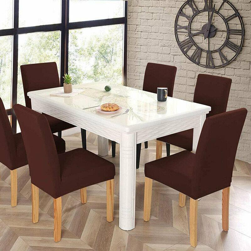 6X Stretch Chair Cover Seat Covers Spandex Washable Banquet Wedding Party Decora - Beige