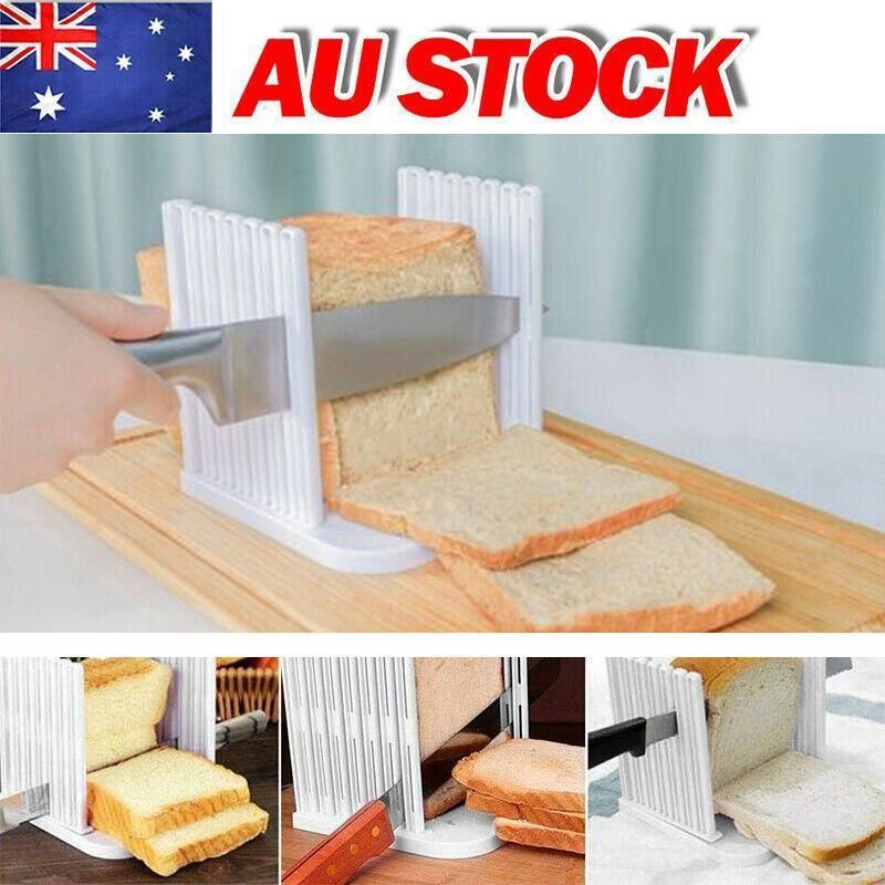 Bread Slicer Cutting Guide for Toast Sandwich with Adjustable Thickness Foldable