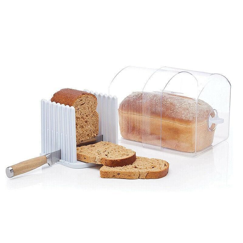 Bread Slicer Cutting Guide for Toast Sandwich with Adjustable Thickness Foldable