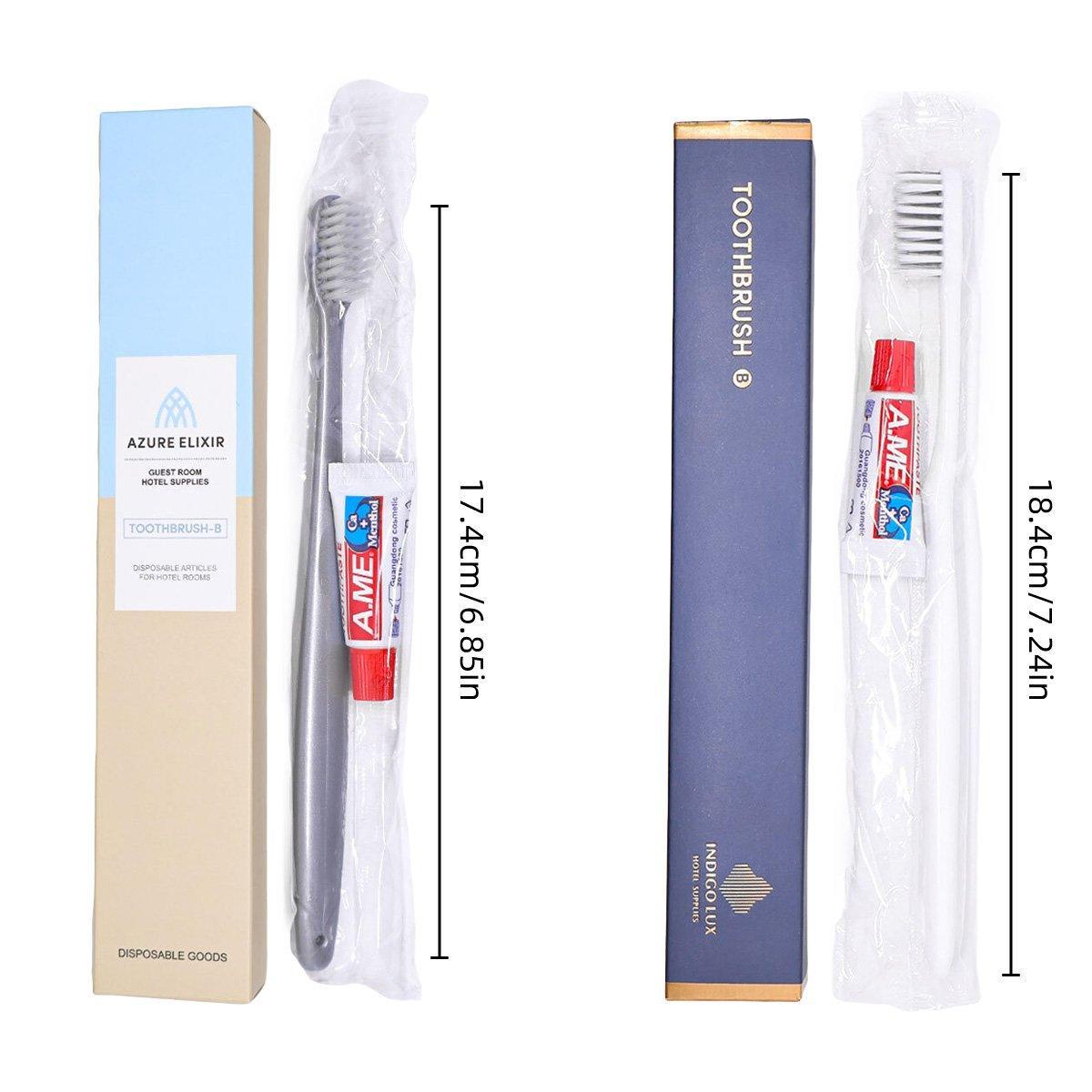 Star Hotel Toiletries Toothbrush and Toothpaste Set for Guesthouse Travel Use - B