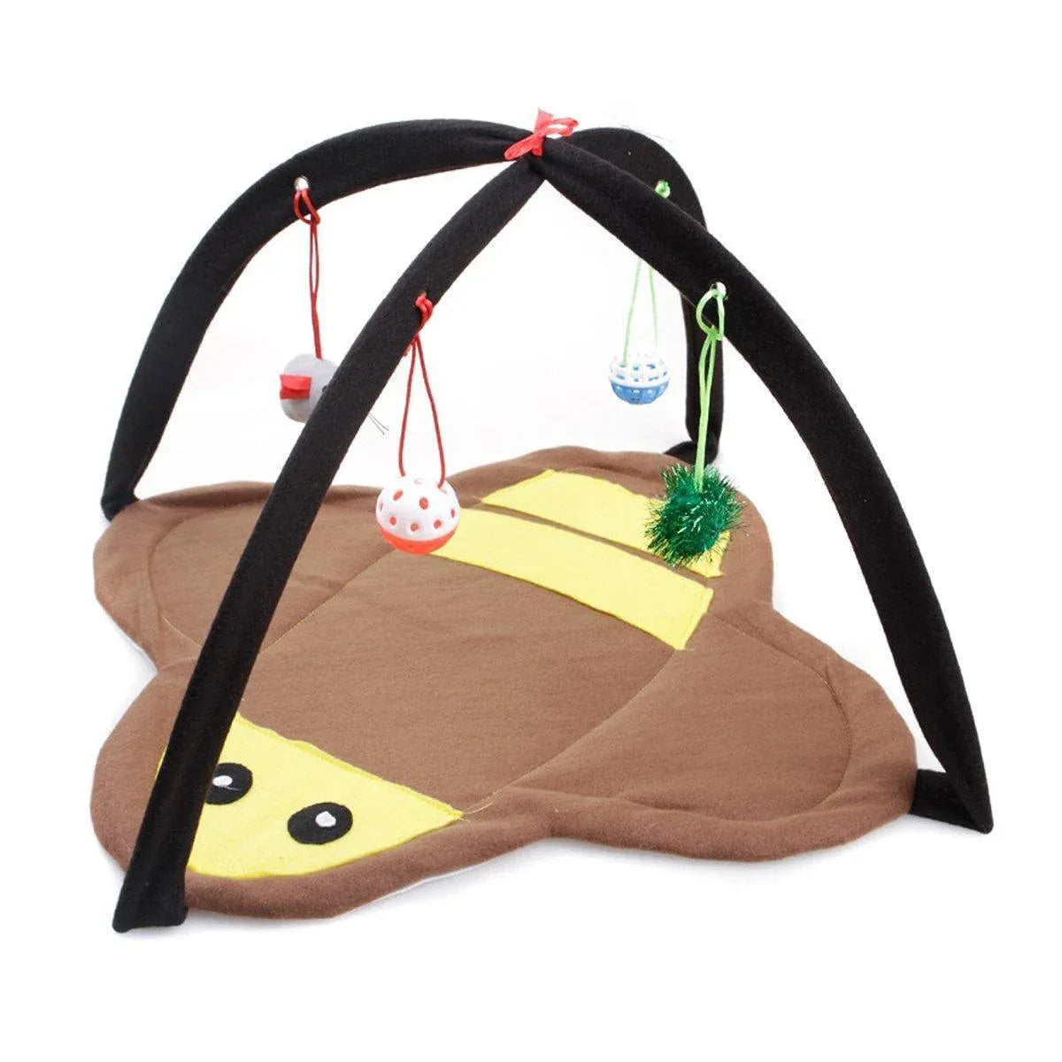 Breathable Pet Hammock Cat Bed with Fun Cartoon Bell Toy Cat Tent Supplies - Little Bee