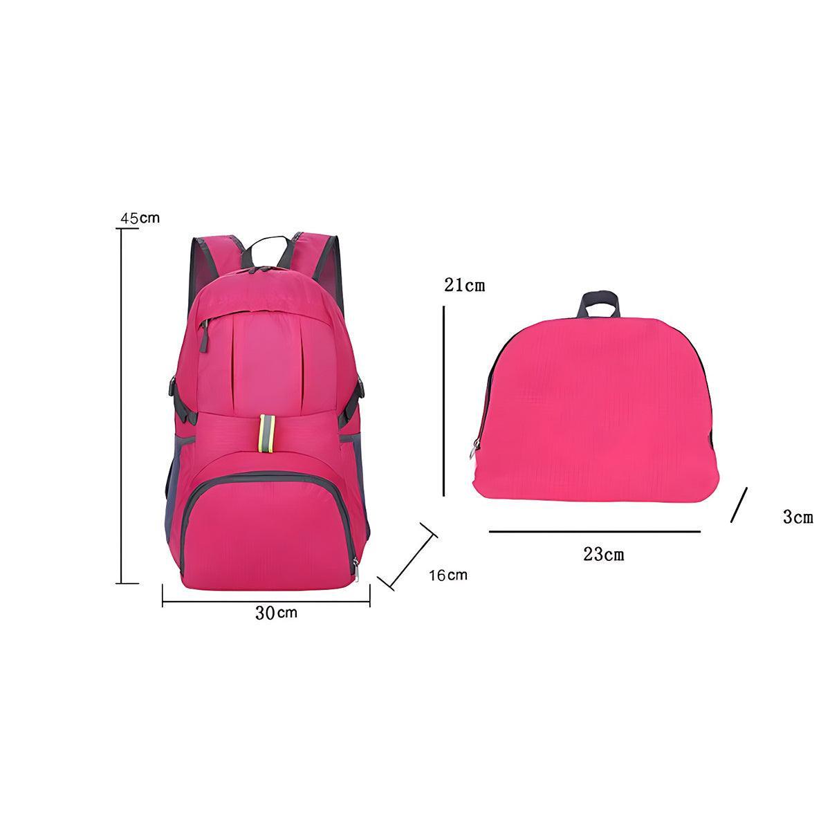 35L Light Foldable Outdoor Sports Backpack Camping Hiking Travel Bag - Rose Red