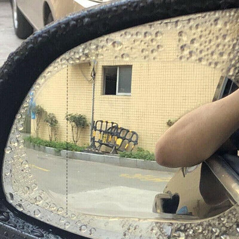 2Pcs Fog Anti-Glare Car Rearview Mirror Trim Film Cover Rainproof Accessories Au