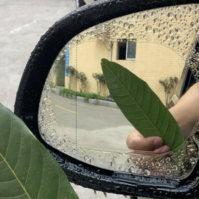 2Pcs Fog Anti-Glare Car Rearview Mirror Trim Film Cover Rainproof Accessories Au