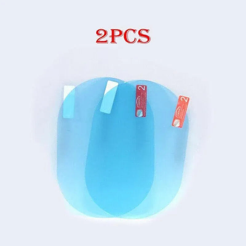 2Pcs Fog Anti-Glare Car Rearview Mirror Trim Film Cover Rainproof Accessories Au