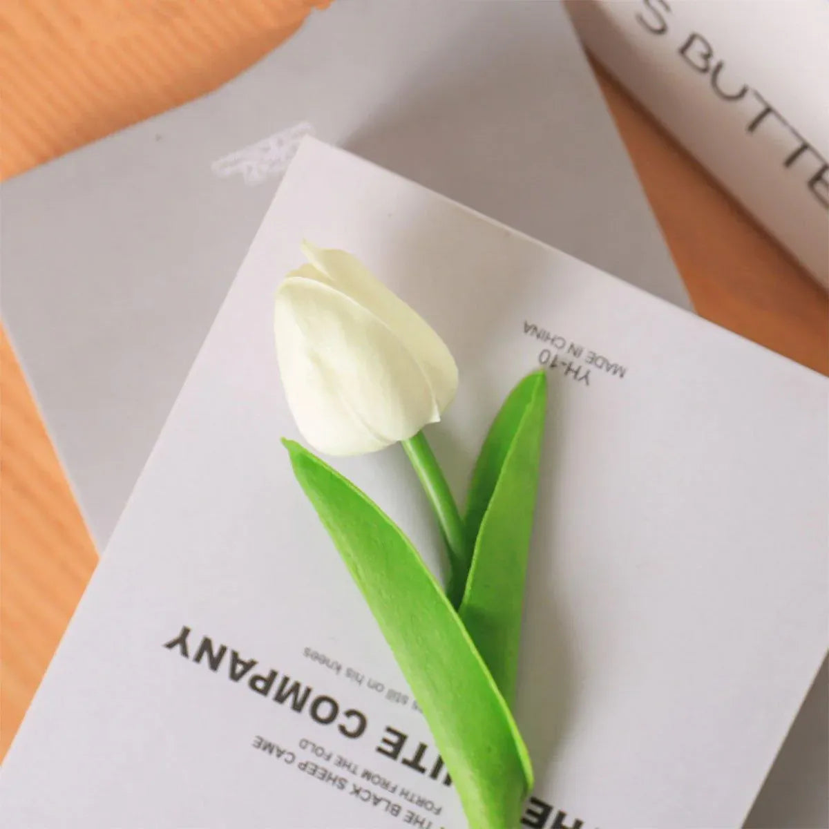20PCS Real Touch Artificial Tulip Bouquet Fake Flowers for Home Wedding Decor - Pink