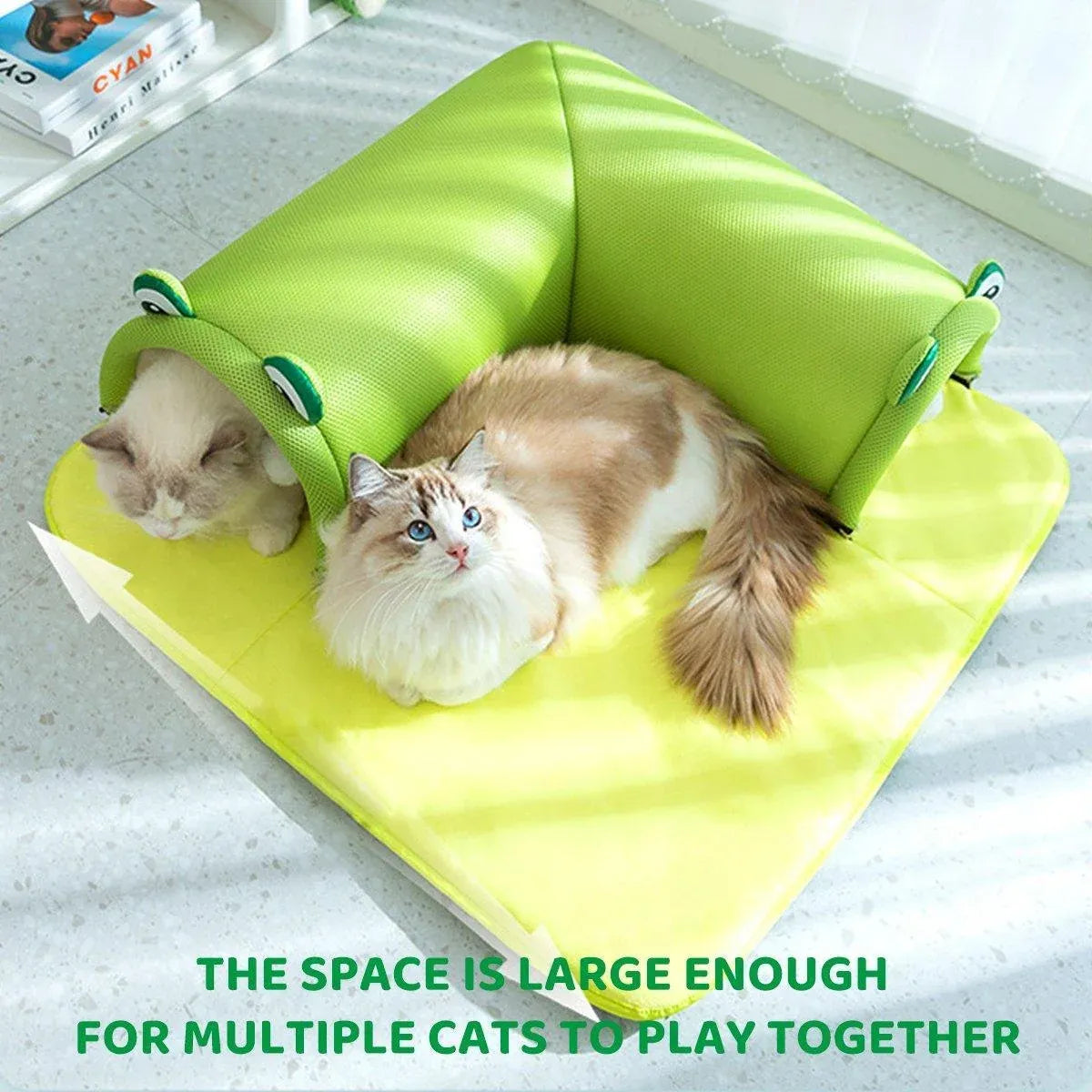 Washable Cat Tunnel Nest Corner Passage Cat House Easy Clean Pet Furniture - Brown-S