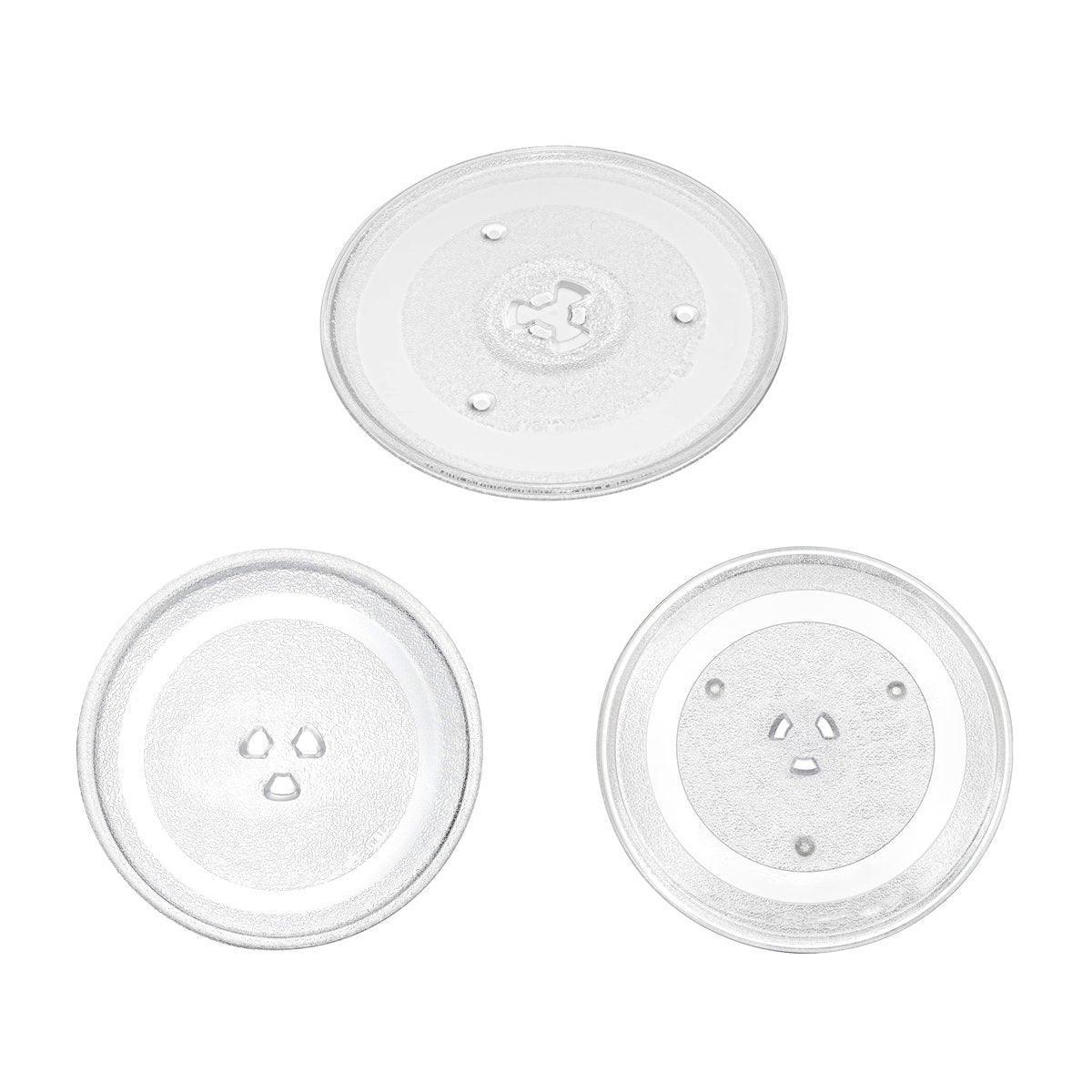 Microwave Glass Turntable Replacement Plate Y Type Coupler Fit in 3 Sizes - 245mm