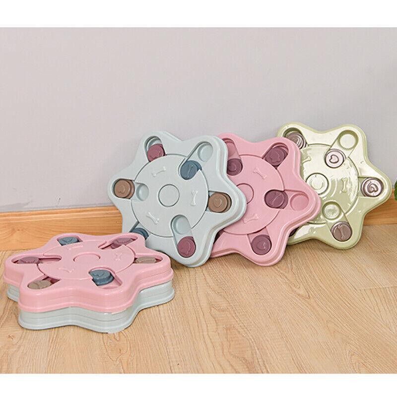 Dog Treat Dispenser Food Puzzle Toy Interactive Training Feeder Pet Supply Bowl - Claw-Green