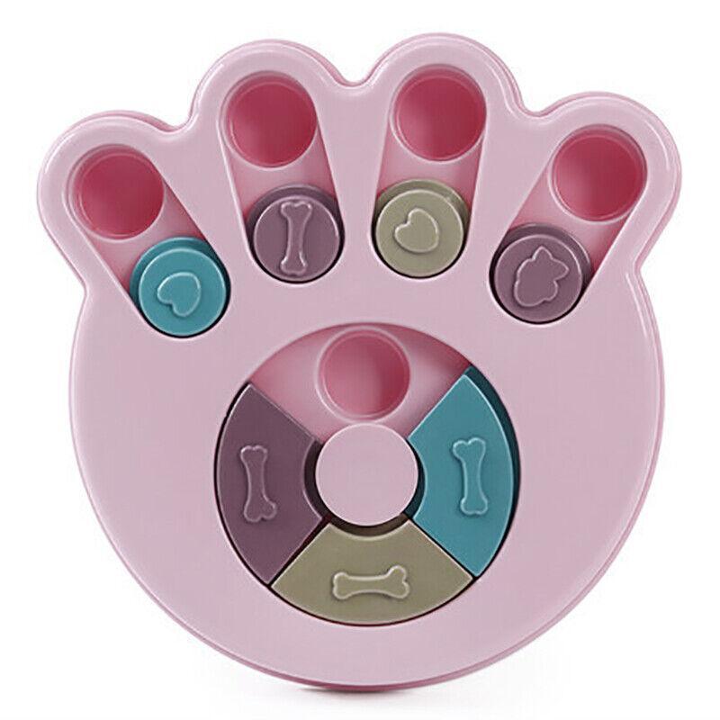 Dog Treat Dispenser Food Puzzle Toy Interactive Training Feeder Pet Supply Bowl - Claw-Green