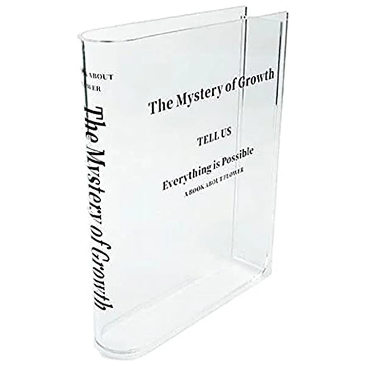 Transparent Book Vase Flower Holder Acrylic Decorative Table Display Stand