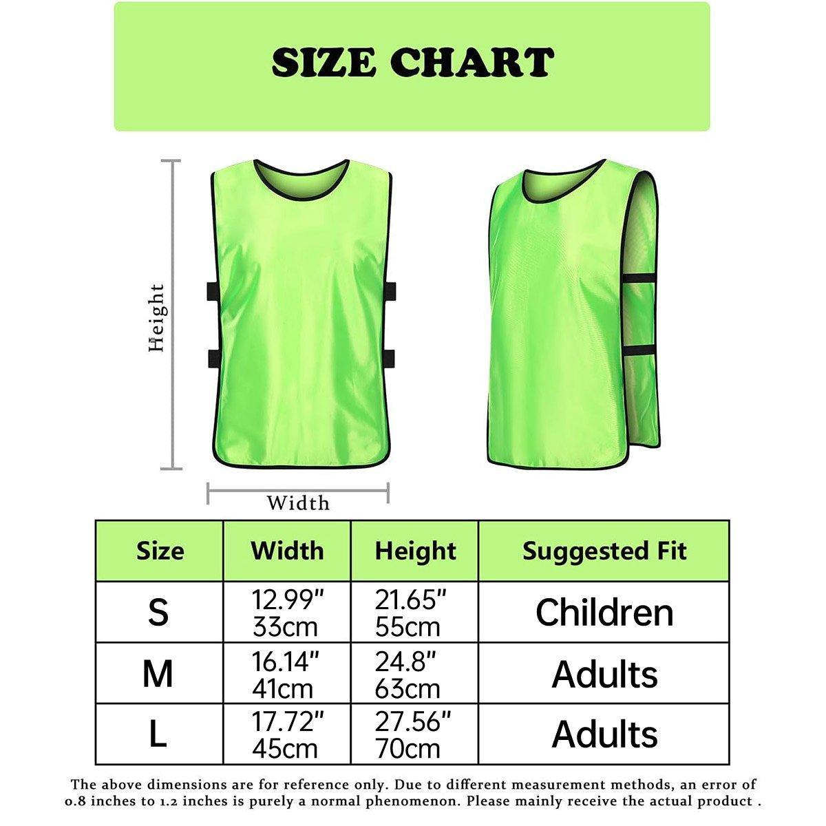 6X Sports Training Bibs Soccer Vests Group Team Bibs Basketball Cricket Football - Pink-S