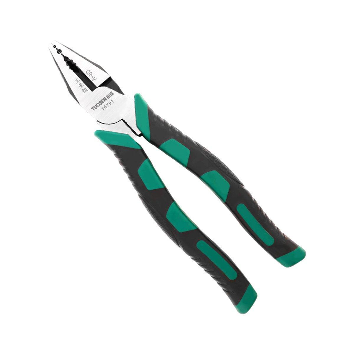 Labor-Saving Multi-Functional Tiger Pliers Flat Needle-Nose Diagonal Wire Pliers - Wire cutters-8inch