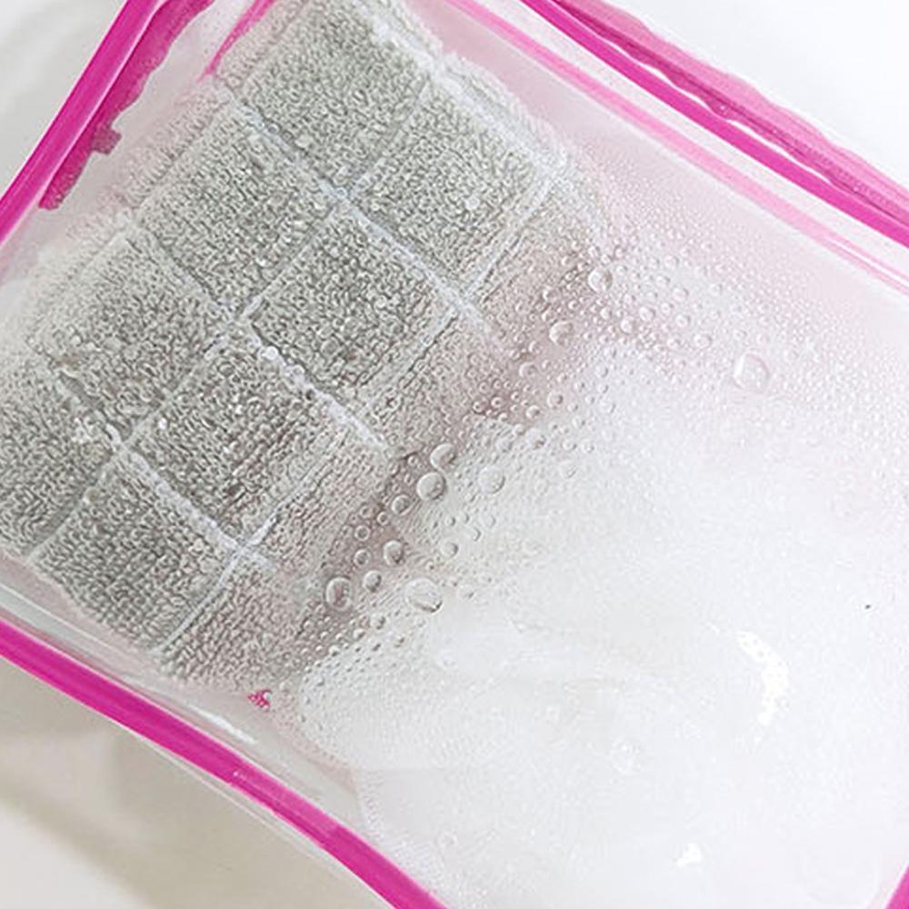 4pcs Durable PVC Cosmetic Bags Easy to Clean Multiple Sizes and Colours 9 Shades - 4pcs-Barbie-Pink