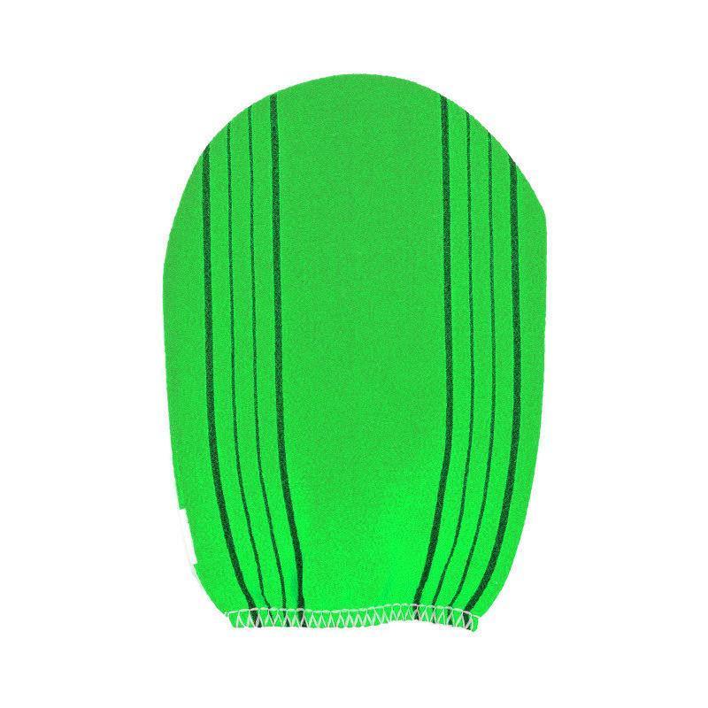 Fiber Cleaner Bath Glove Exfoliating Towel Body Rub Shower Scrub Glove Washcloth - Yellow