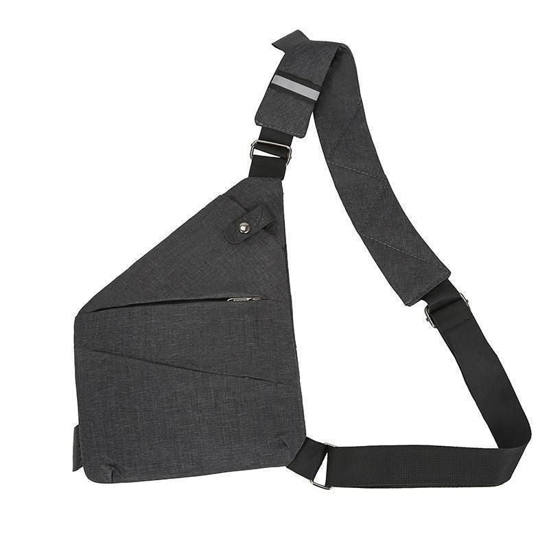 Waterproof Bag Personal Anti Theft Shoulder Man Pocket Portable Chest Travel Grey - Grey Left