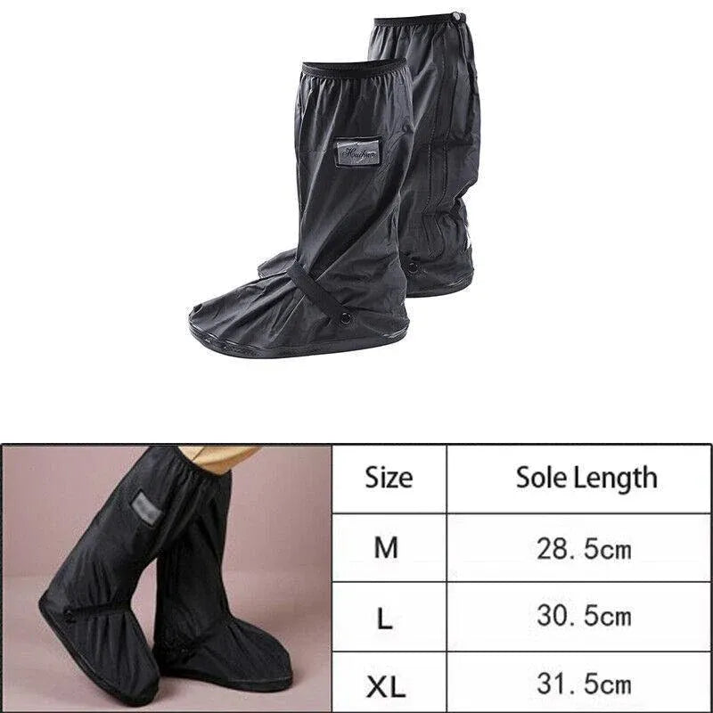 Waterproof Boot Gear Reusable Overshoe Rain Shoe Covers Anti-Slip Shoe Cover - XL