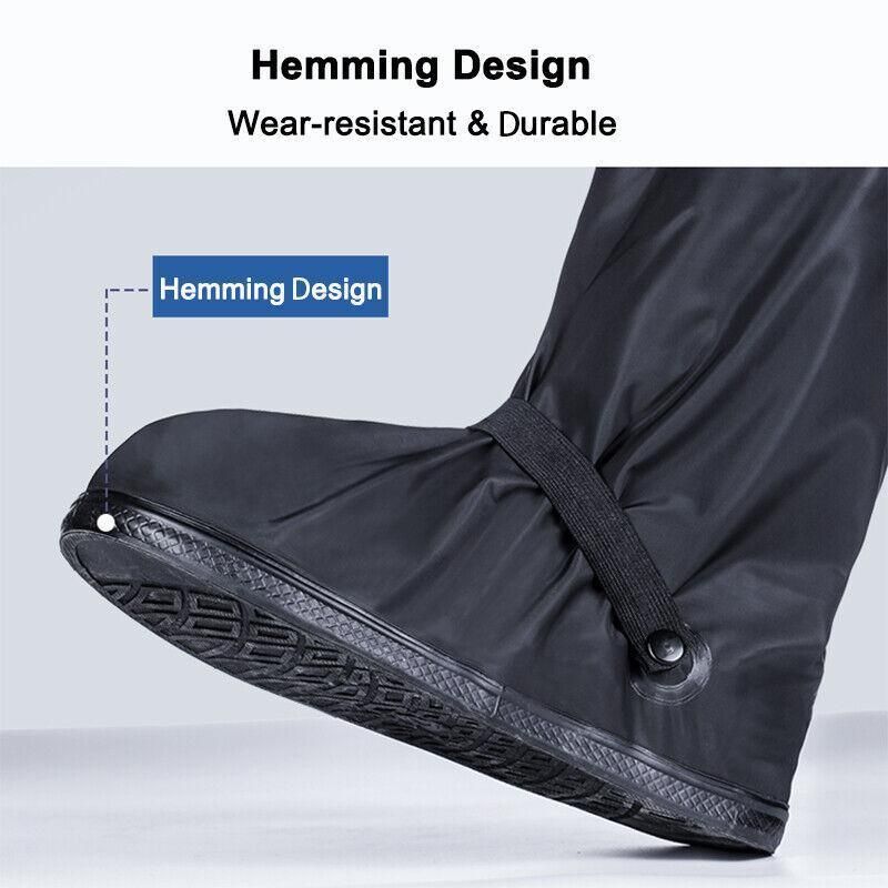 Waterproof Boot Gear Reusable Overshoe Rain Shoe Covers Anti-Slip Shoe Cover - XL