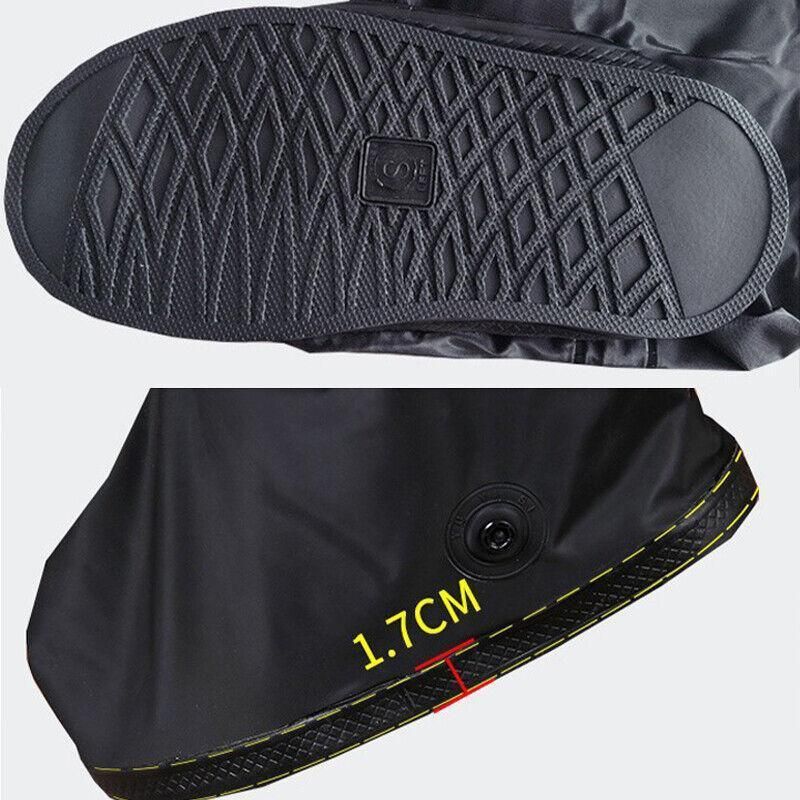 Waterproof Boot Gear Reusable Overshoe Rain Shoe Covers Anti-Slip Shoe Cover - M