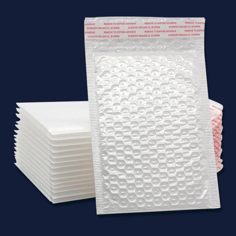 25PCS Poly Bubble Mailers Envelope Padded Bag White Cushioned Satchel 15 Sizes - 25PCS-20*20CM