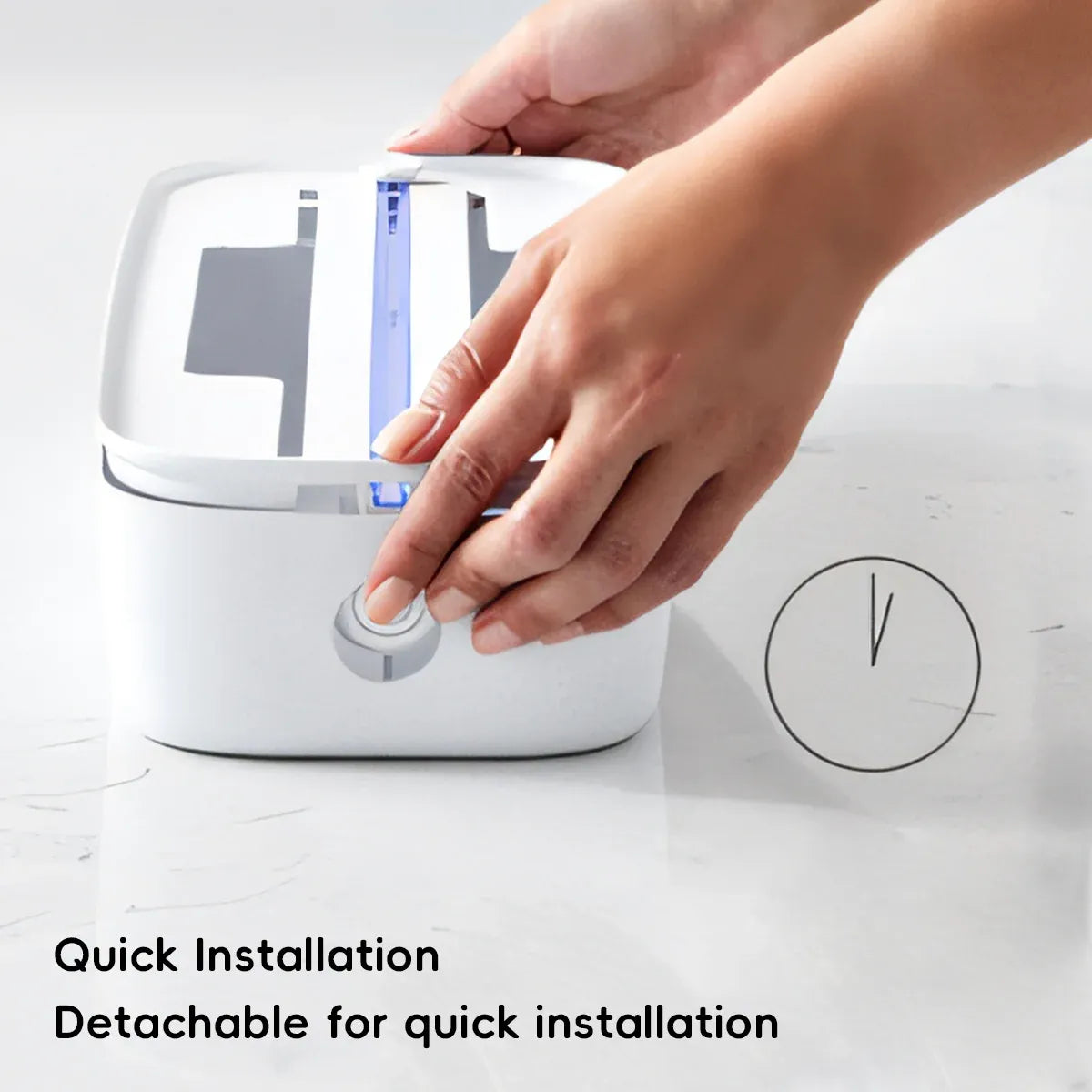 Kitchen Plastic Wrap Cutter Cling Film Dispenser Box ABS White 38.5 x 15 x 7cm