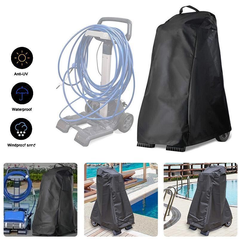 Waterproof Pool Cleaner Cover 420D Oxford Protective Dust Cover with Storage Bag