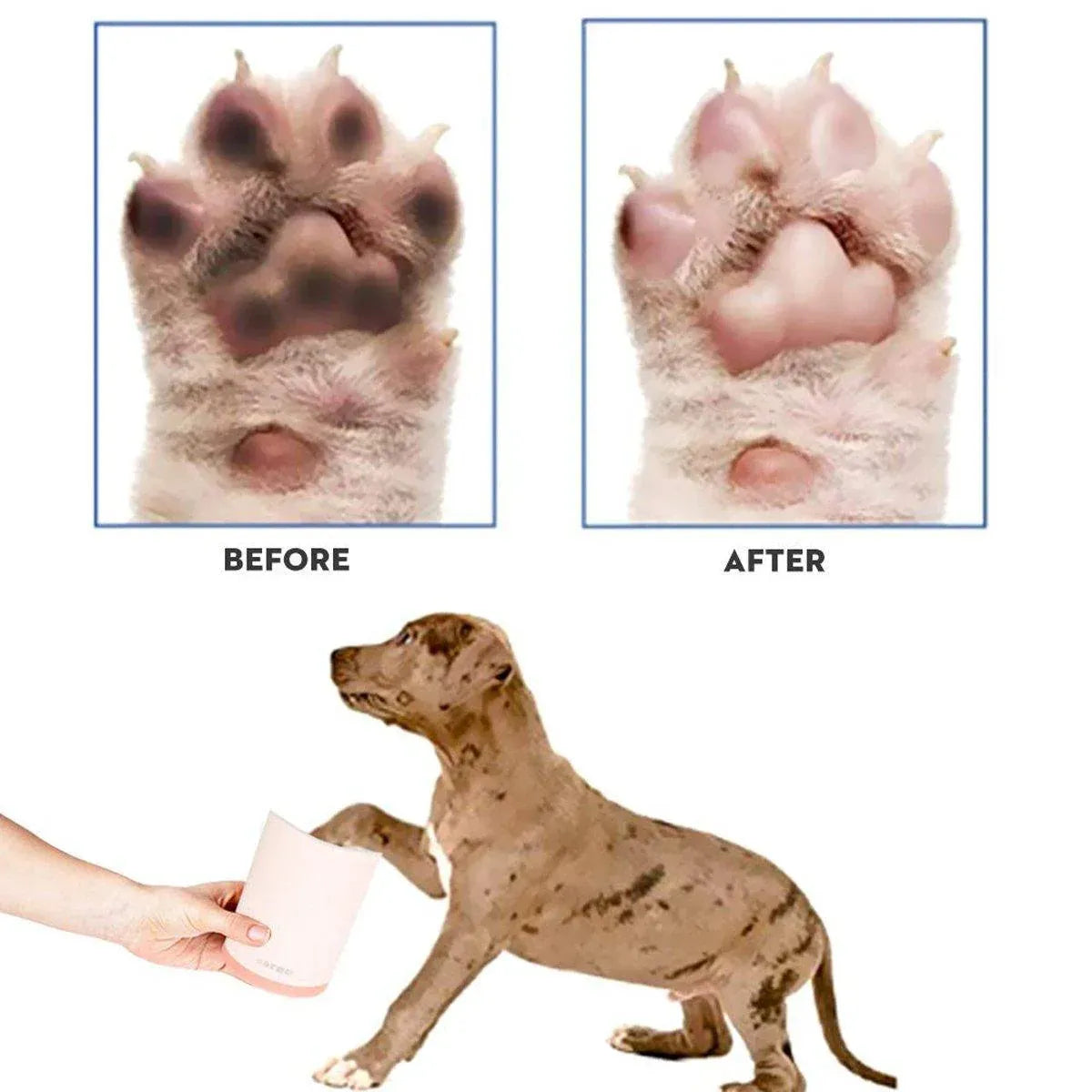 Pet Foot Wash Cup Automatic No-Rub Paw Cleaner Cat Dog Paw Washing Cup Clean - Green