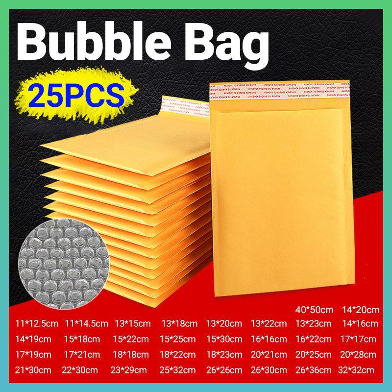 25PCS Poly Bubble Mailer Yellow Colour Multi-Size Plastic Padded Bag - 25PCS-20*21CM