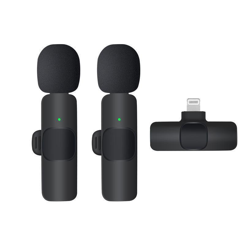 Wireless Lavalier Microphone Mini Mic For Android iPhone iPad Vlog Live Stream - Lightning For iPhone(One Microphone)