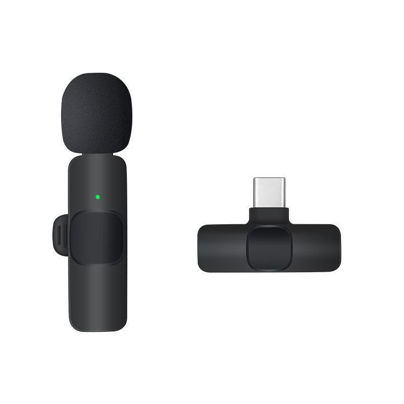Wireless Lavalier Microphone Mini Mic For Android iPhone iPad Vlog Live Stream - Lightning (Two Microphones)