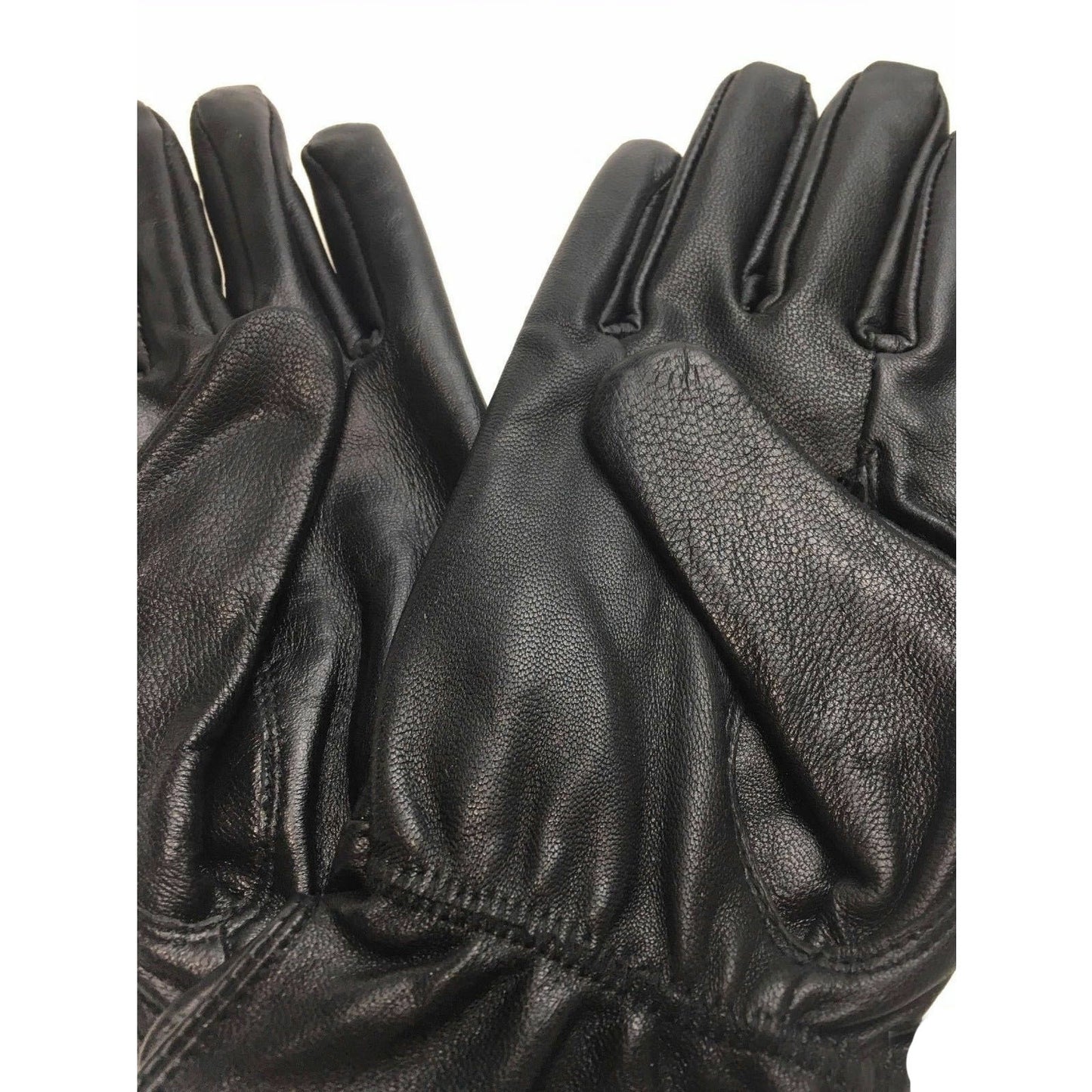 Ladies Genuine Sheepskin Leather Gloves Fleece Lined Warm Winter Womens in Black - M