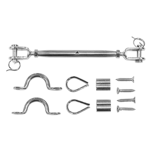 Pinnacle Hardware 316 Stainless Steel Marine Grade Jaw/Jaw Bottlescrew Balustradig Kit CHS033