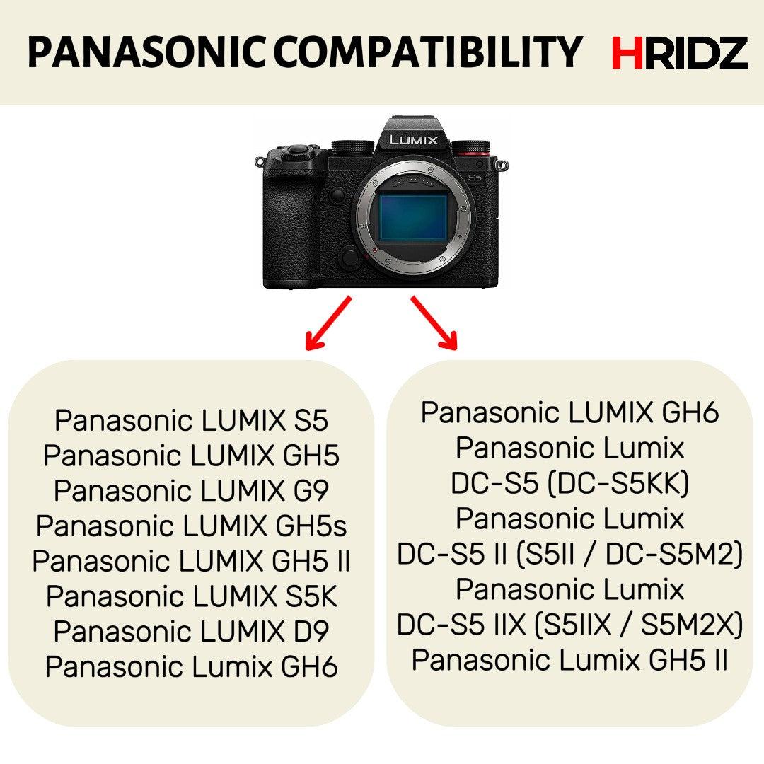 Hridz BLK22 Battery Charger for Panasonic DMW-BLK22 LUMIX DSLR - 1 charger only