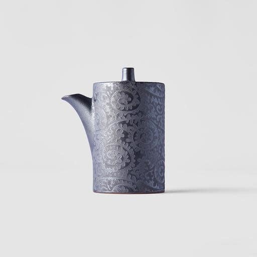 Soy Pot 125ml Black Scroll Glaze