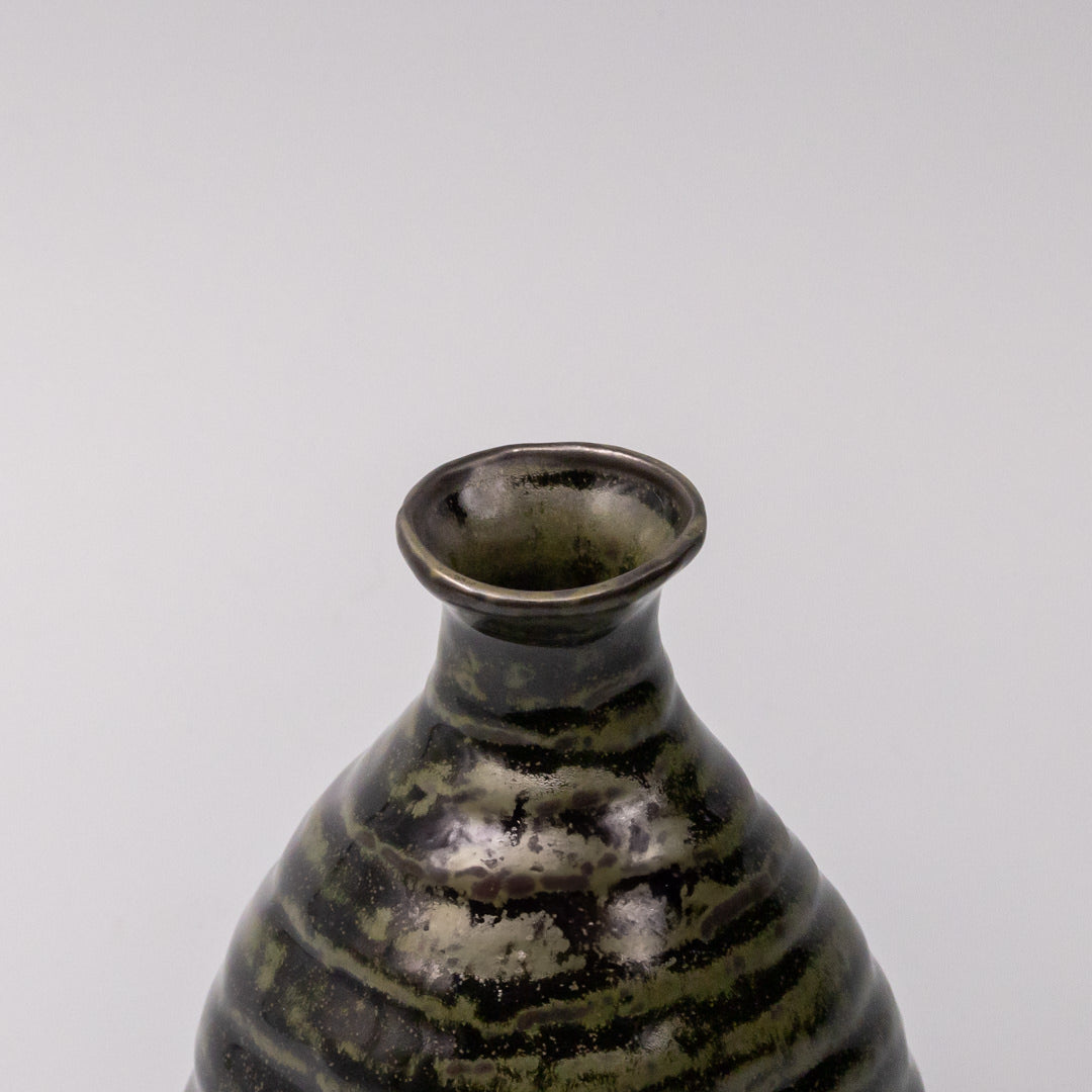 Sake Jug 350ml Moss Black Glaze