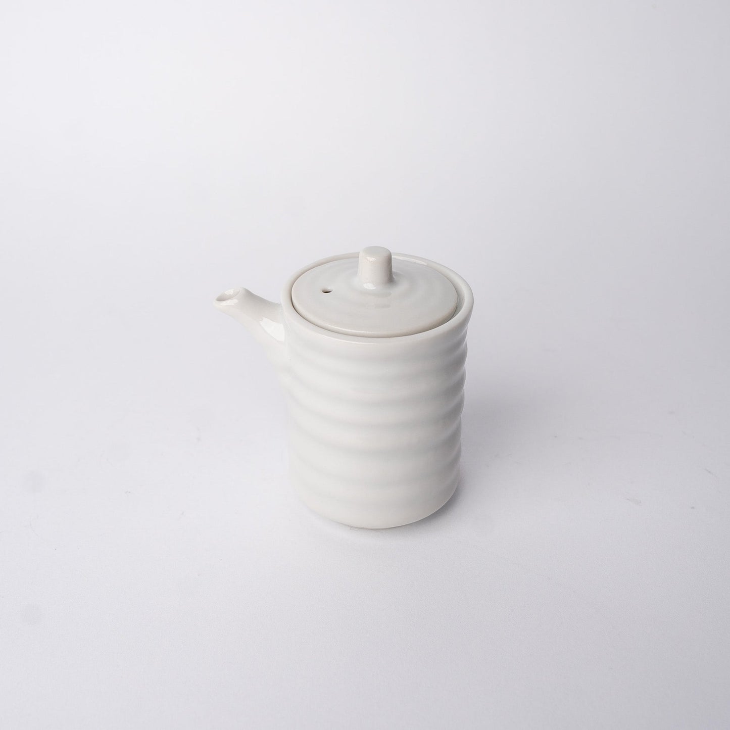 Soy Pot Ribbed 170ml White Glaze