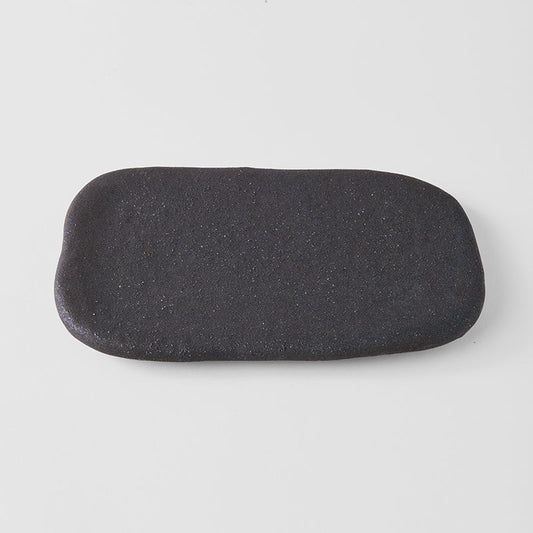 Plate Rectangular 22x13cm Stone Slab Design