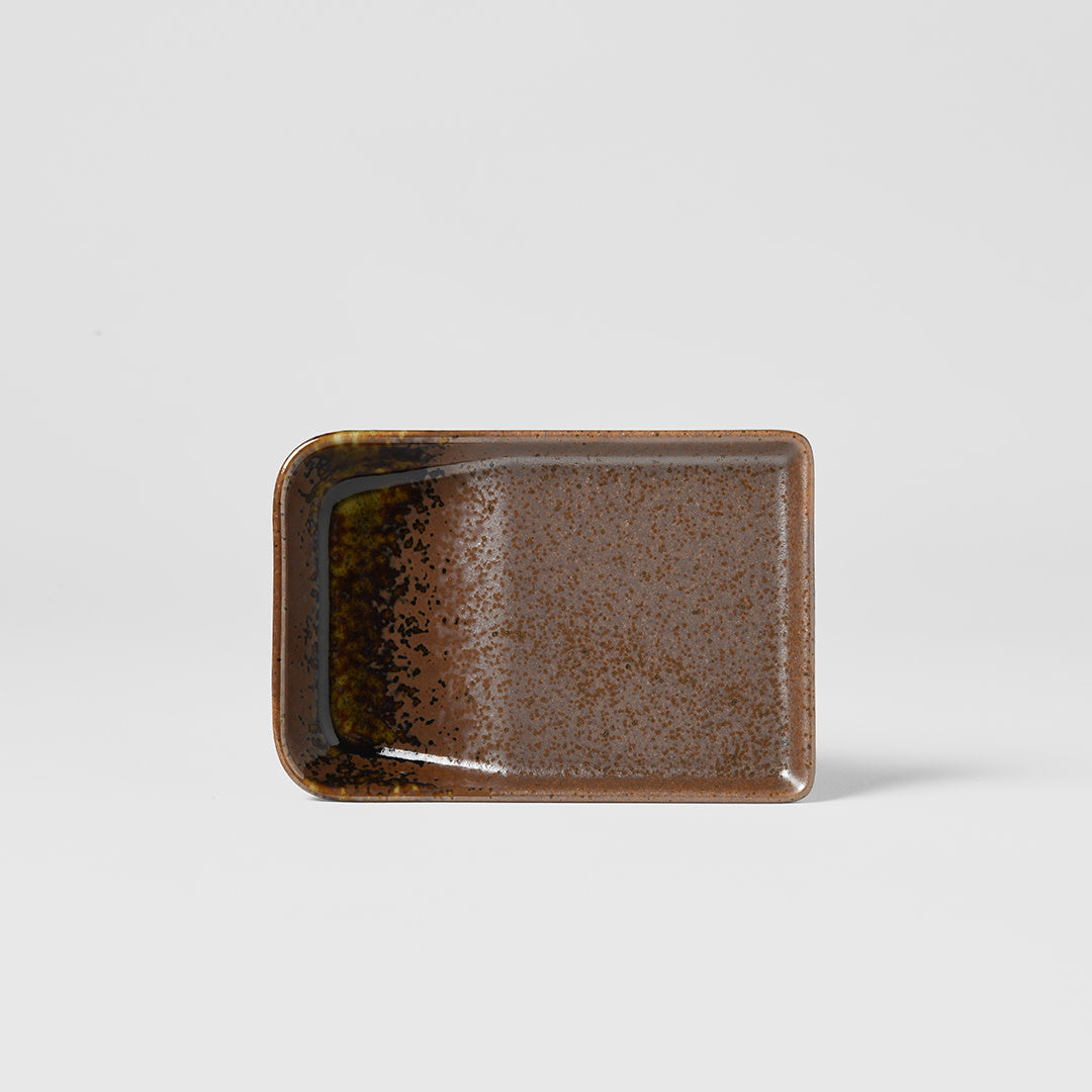 Sauce Dish 13cm Shigaraki Brown Glaze